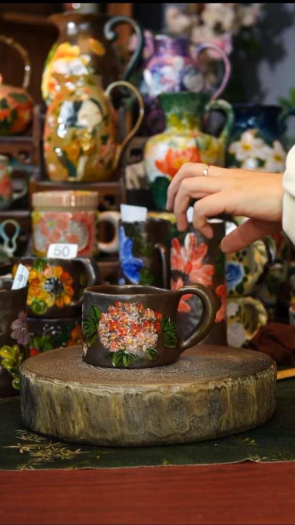 陶瓷83景德镇手工手绘釉下彩