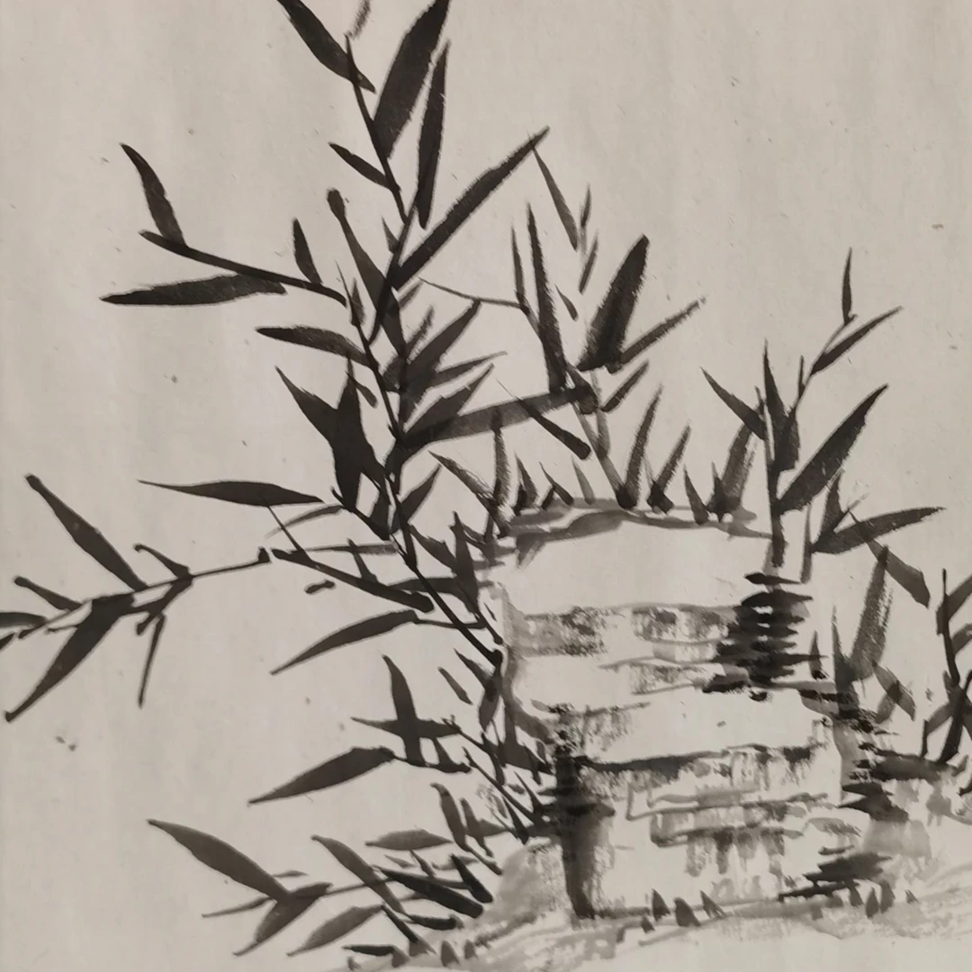 【辽拍】V240701-3-65《竹》（0.8平尺）纸本镜片 ws20