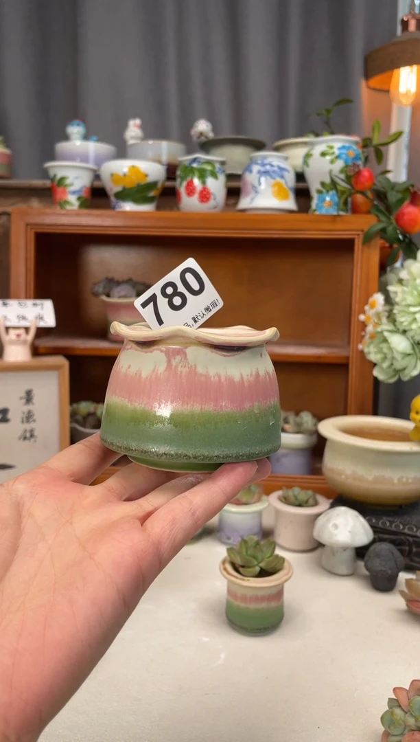 瓷片知**福780知木小芳花盆