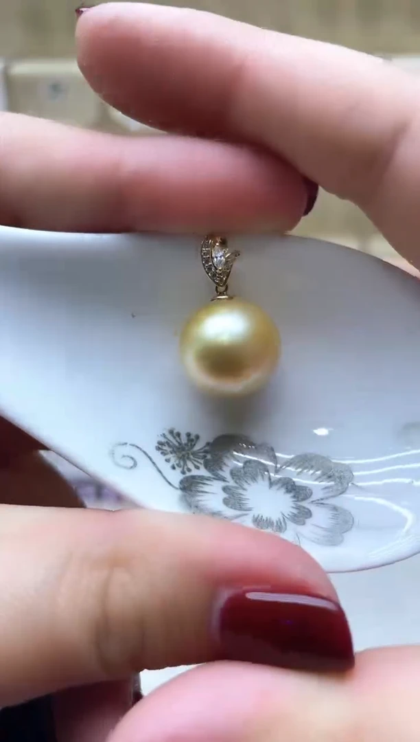 【闪购商品】海水珍珠吊坠18K金镶嵌吊坠
