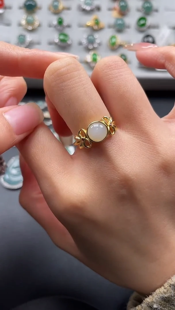 【闪购商品】翡翠戒指银S925镶嵌6754654