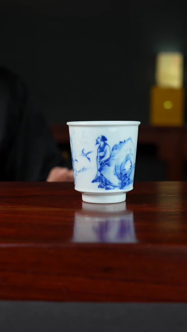 祖传窑真柴窑传承400年灵石高士单杯