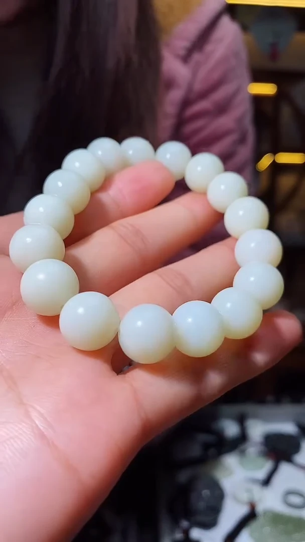 【闪购商品】和田玉手串未镶嵌卡12