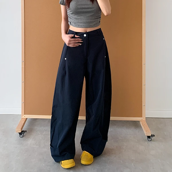 弯刀休闲裤女款爆款2025秋季美式显瘦宽松百搭弯刀裤子