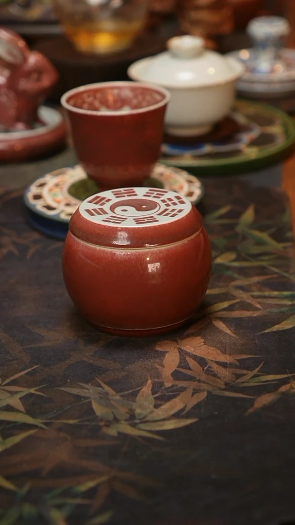 贵红窑豇豆红茶仓醒茶罐