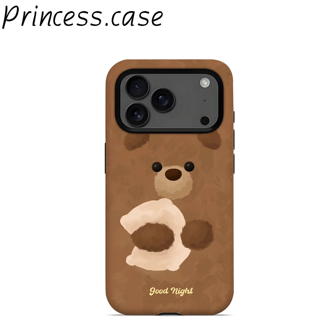 抱枕小熊磁吸二合一适用苹果华为小米OPPOVIVO荣耀手机壳