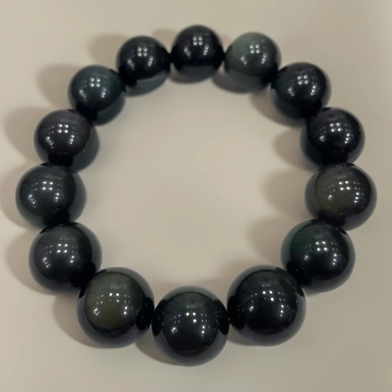 男士黑曜石  手串  卡16mm  带盒子 563  sz