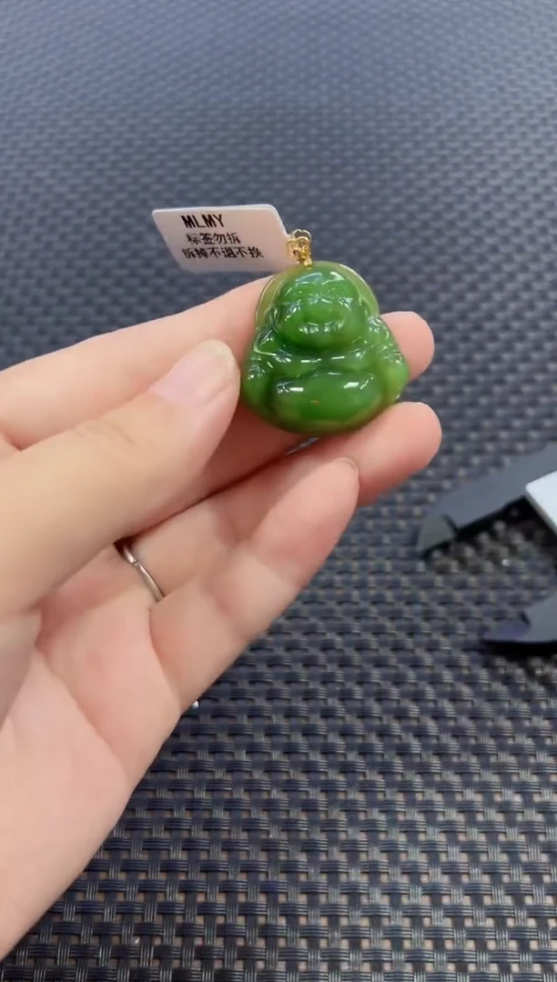 和田玉18K金镶嵌颈饰 （多样性发一件）0635