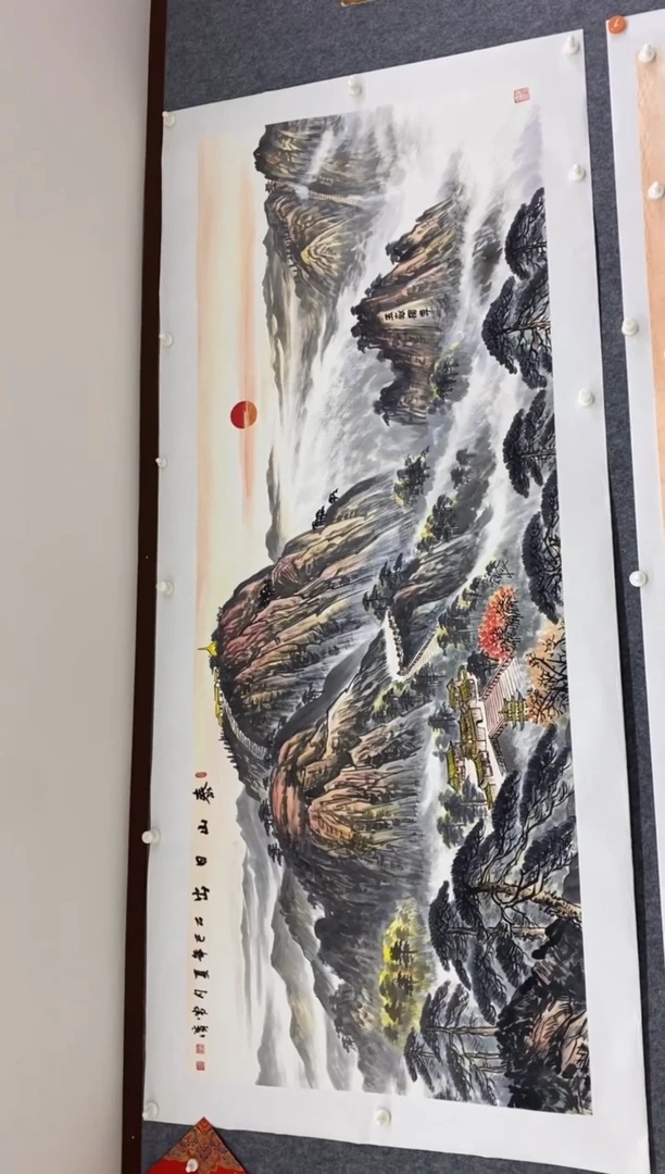 国画s****。沈常滨 省美协 小六尺180*70cm