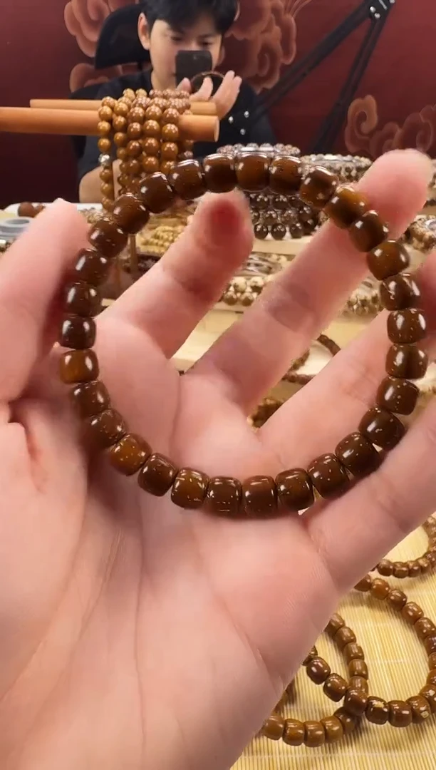 手串紫金鼠小***°8mm 紫金鼠纯色老型微瑕