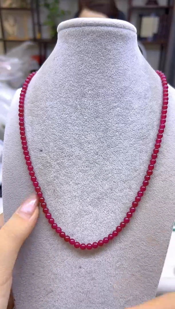 未镶嵌颈饰红宝石DIY款X514