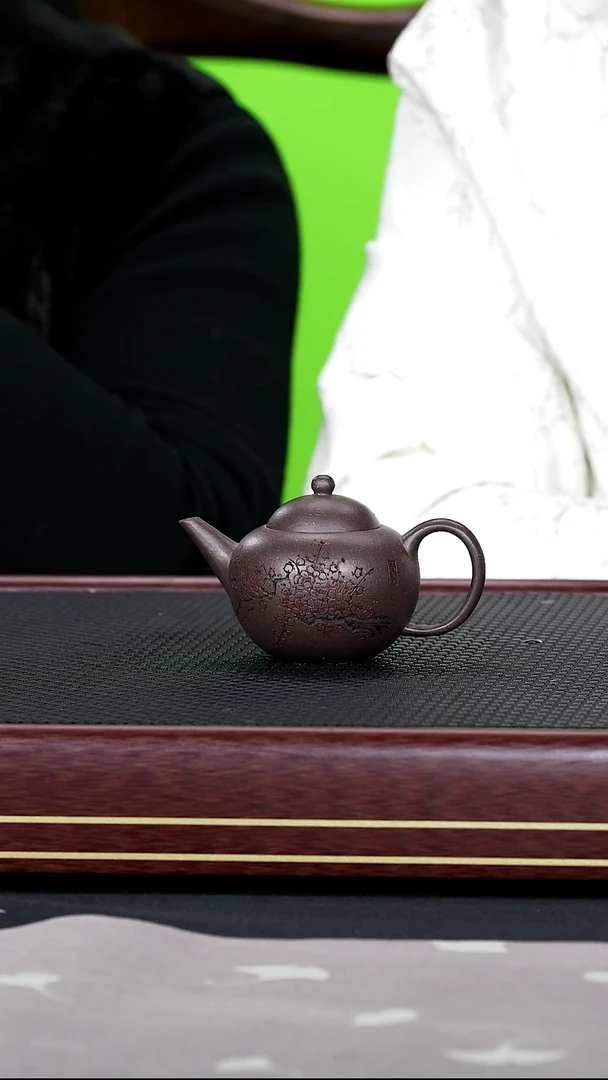 茶壶紫砂韩慧琴紫砂45   紫玉金砂 100cc  寒香水平