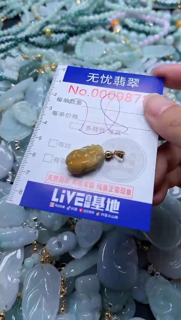 翡翠未镶嵌吊坠(不含链)9878