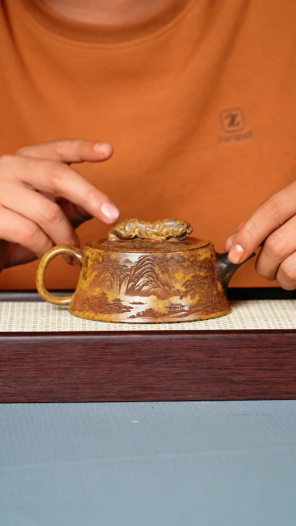 茶壶紫砂龙骨金砂柴烧  卧虎藏龙