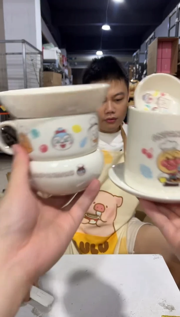 瓷片面包超人6件套 陶瓷