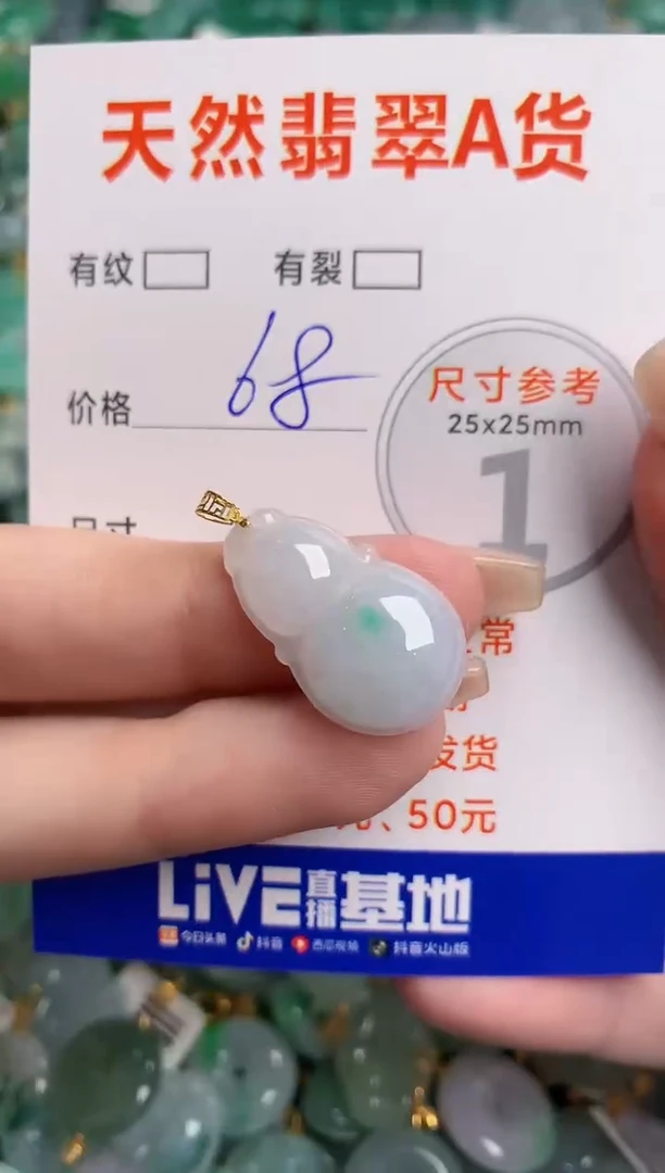 翡翠18K金镶嵌颈饰14007220