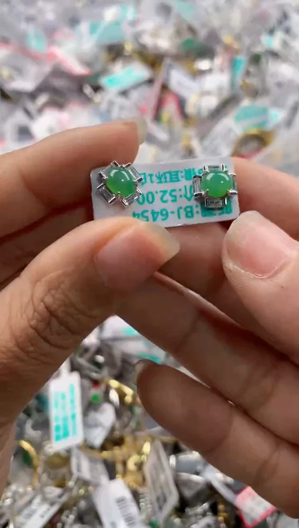 银S925镶嵌戒指翡翠333----6