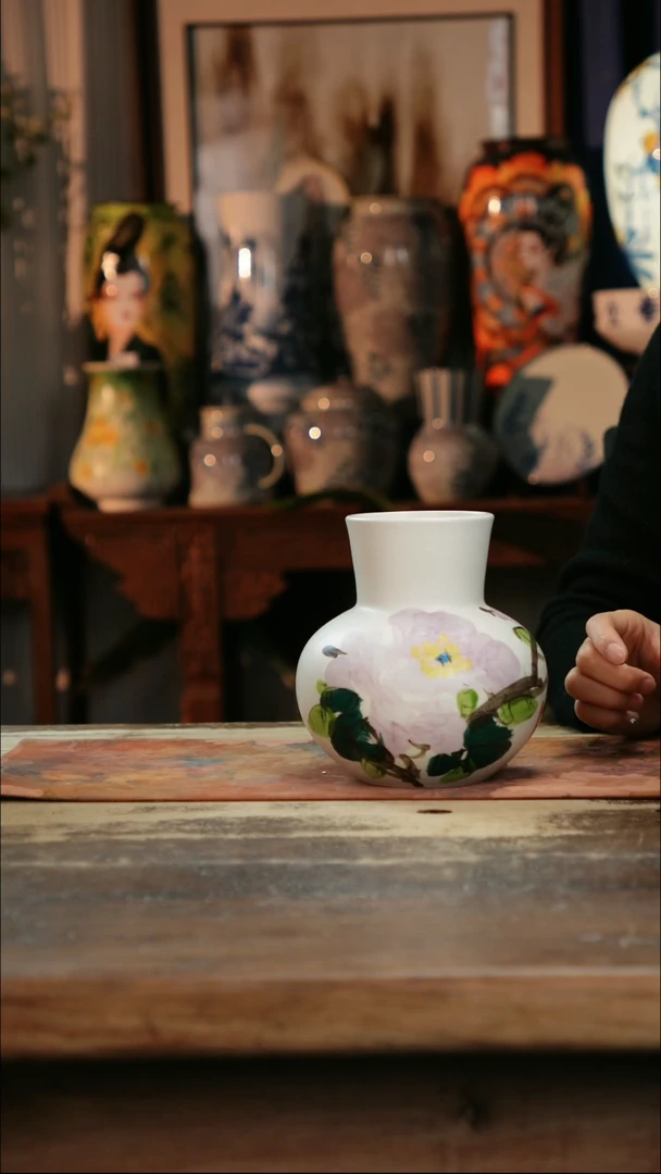 【闪购商品】瓷片景德镇纯手工釉下彩精品花瓶