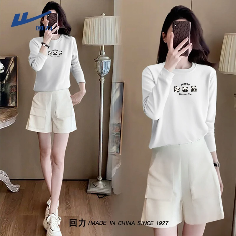 回力早秋纯棉打底衫女2025新款爆款春秋款内搭宽松t恤女长袖上衣