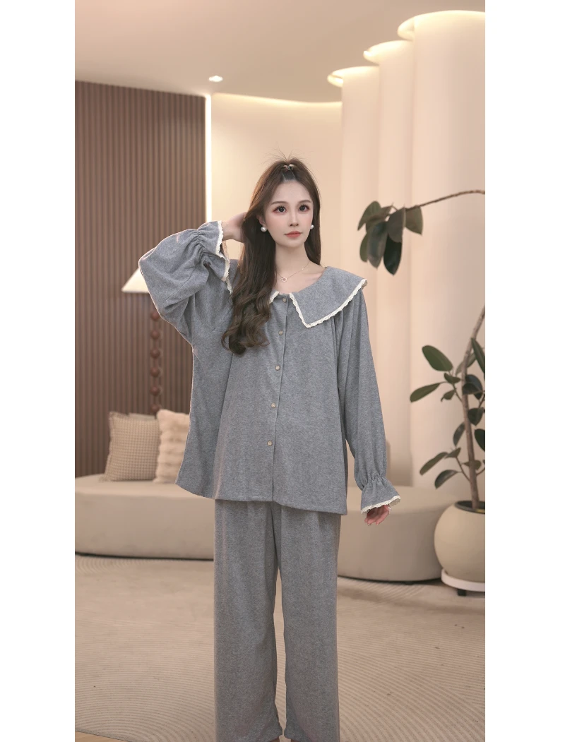DM【温莎小姐】高定设计款时尚秋冬款家居服套装C