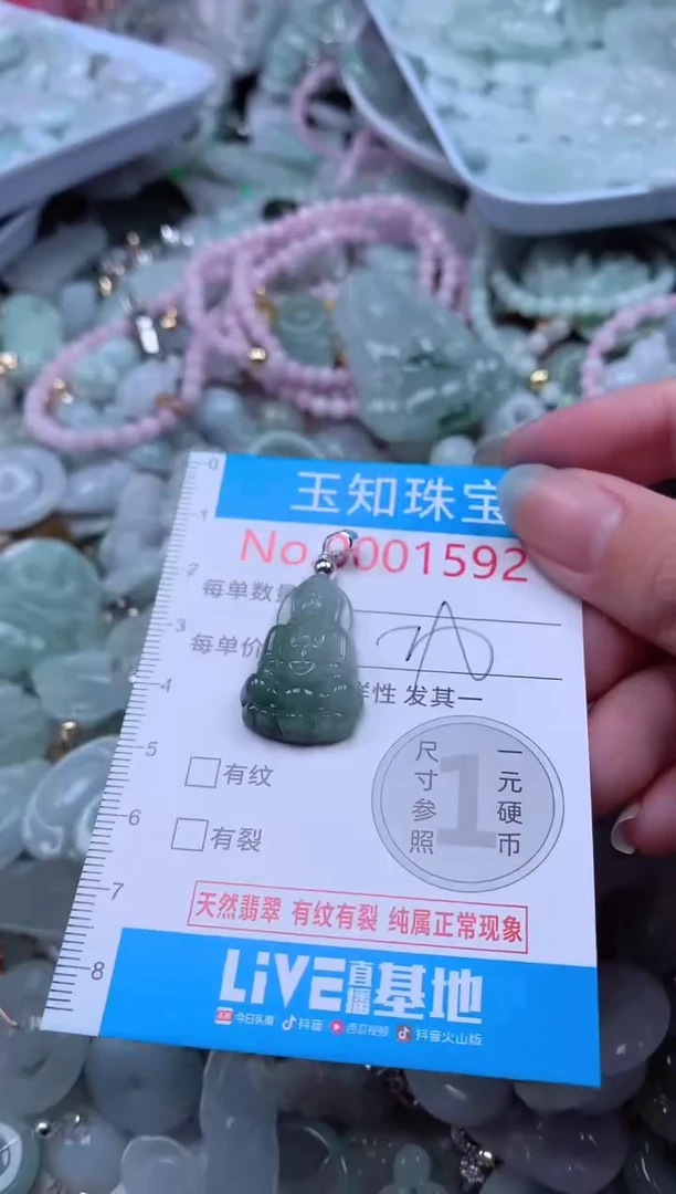 翡翠未镶嵌吊坠(不含链)1592