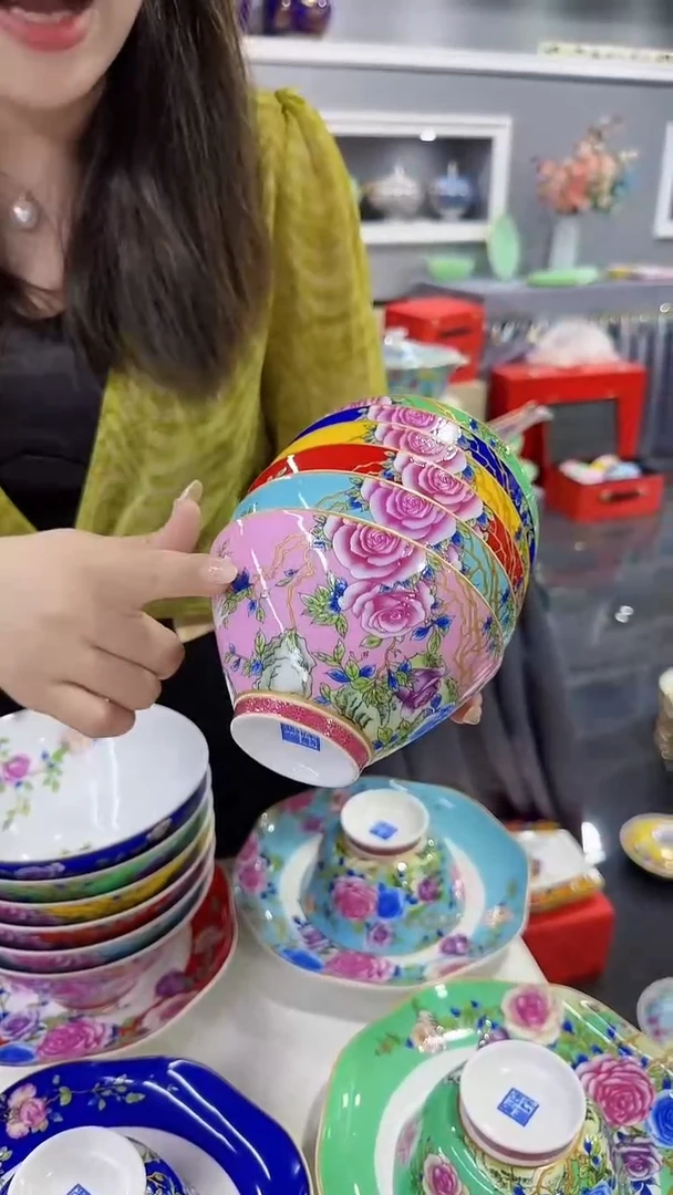 瓷片5英寸饭碗6个景德镇餐具