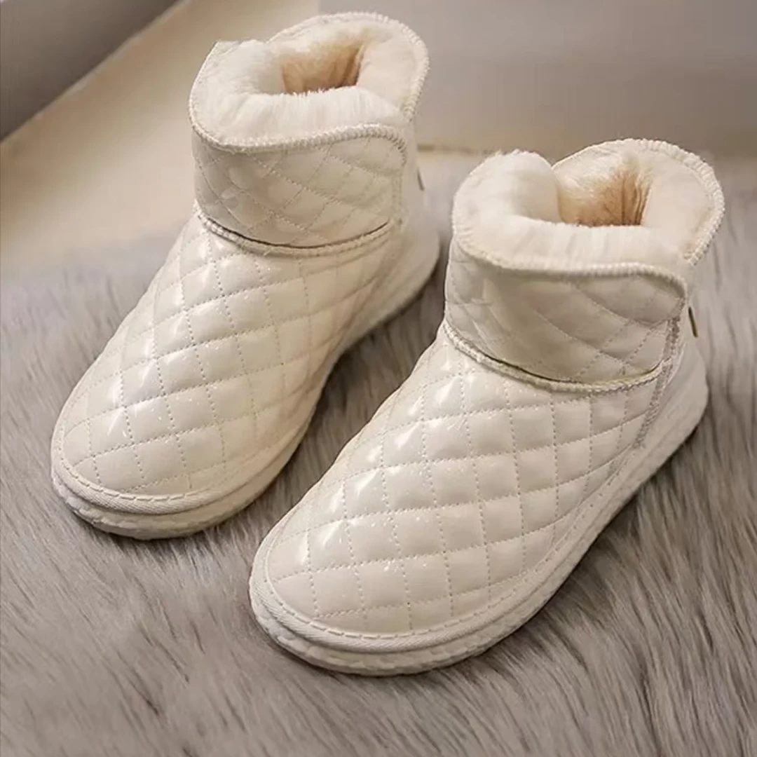 保暖时尚雪地靴亮面女款雪地靴靴子防水雪地靴棉鞋