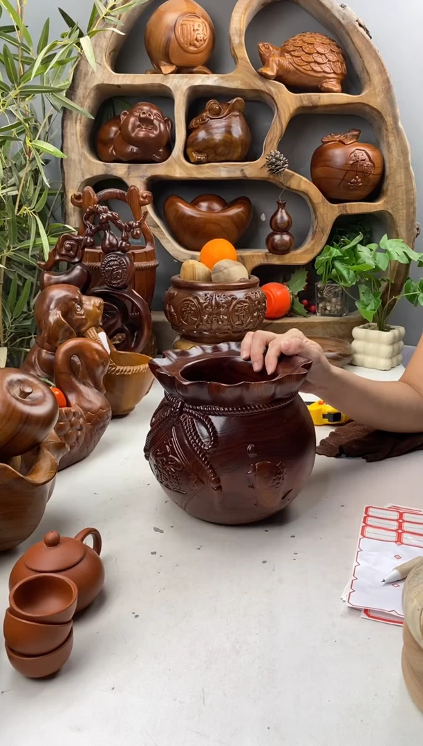 香樟木A31福袋罐/尺寸