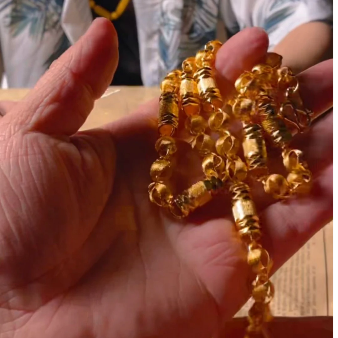 【抖音好物】霸气男士车花柱三株福链