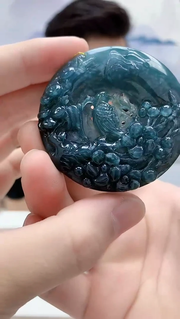 未镶嵌定制翡翠 5163bb-毛货挂件6