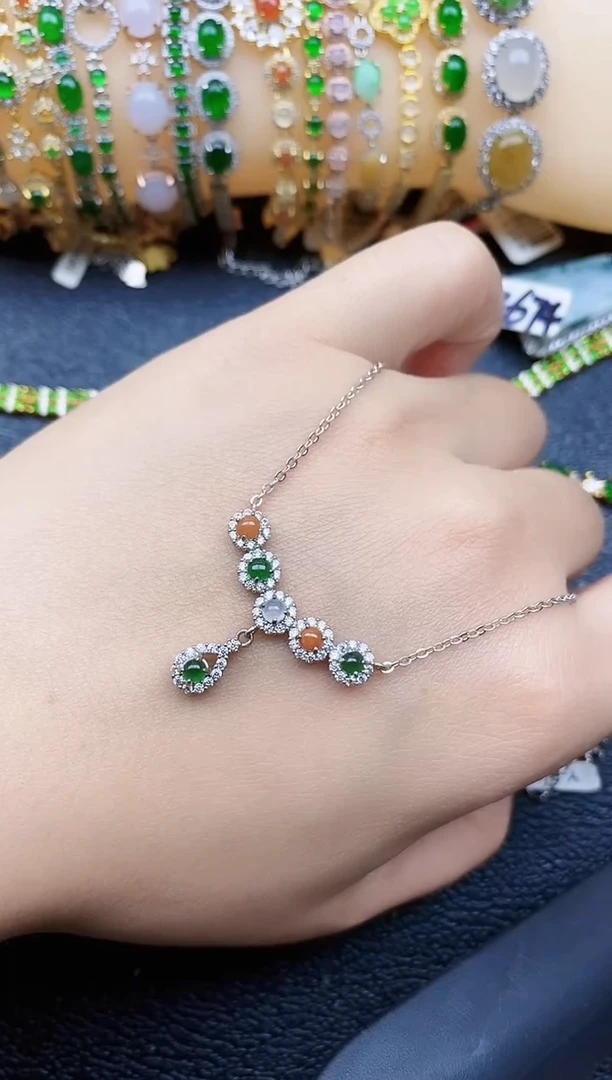 银S925镶嵌戒指翡翠1