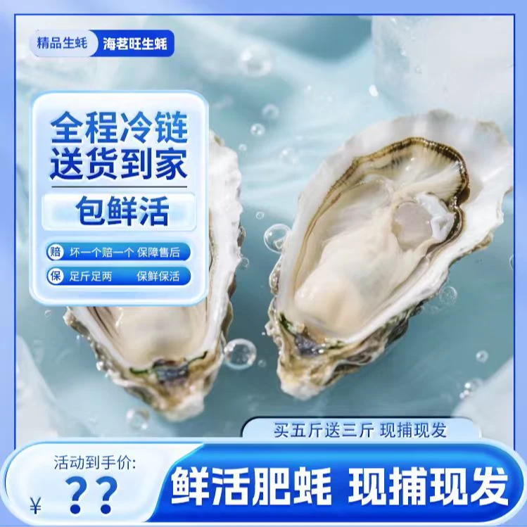 【买5斤送3斤】正宗原产地包邮生蚝新鲜海蛎子牡蛎蒸煮烤鲜活金蚝②