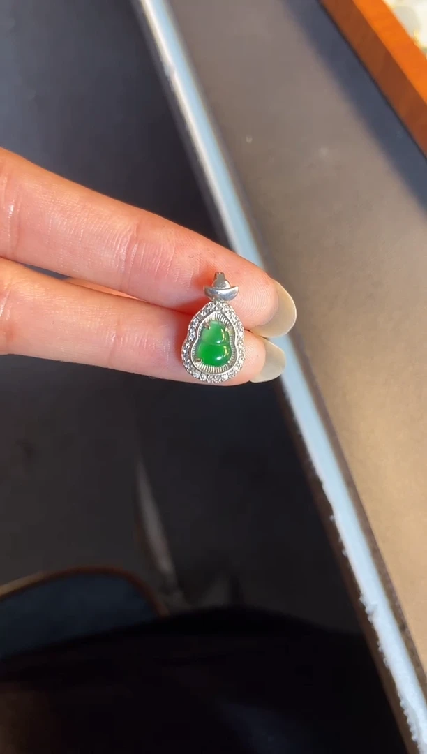 吊坠(不含链)银S925镶嵌翡翠1