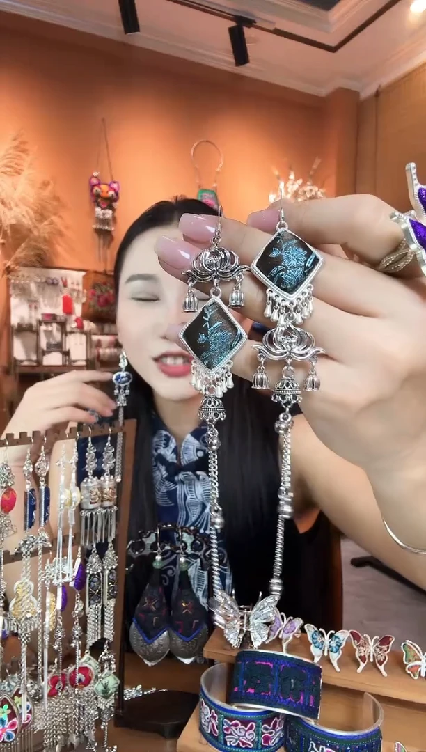 刺绣纯手工民族风耳环