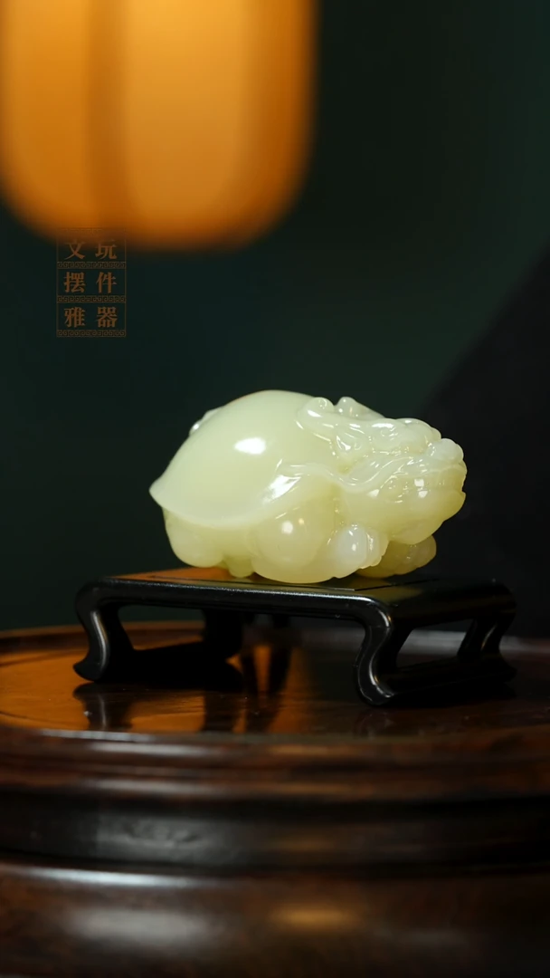 玉《吉祥龙龟》手把件摆件