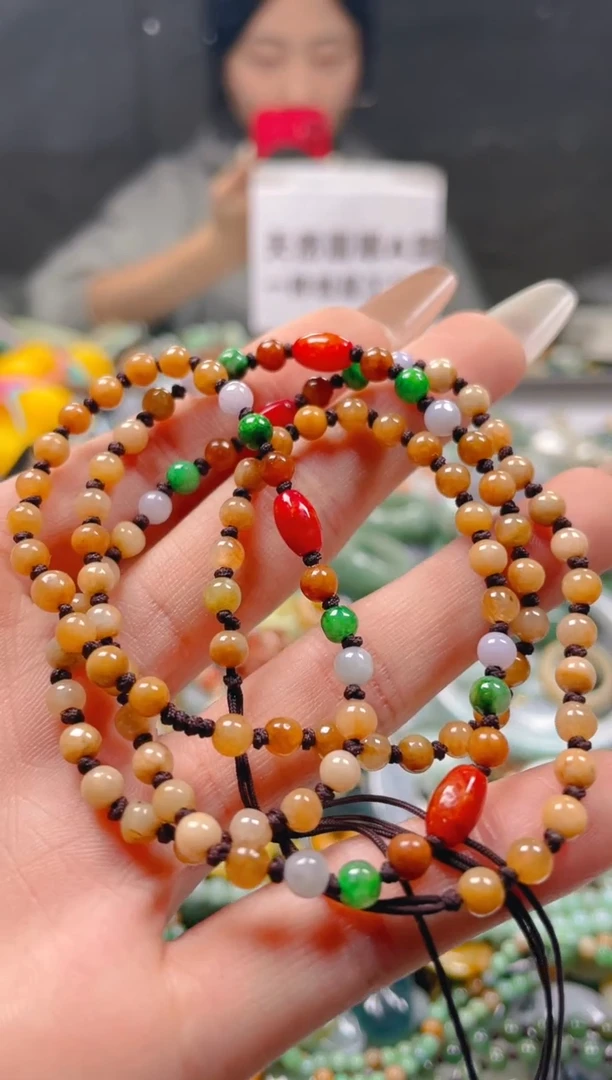 【闪购商品】翡翠颈饰未镶嵌4-5MM/M/翡翠A货一图一物