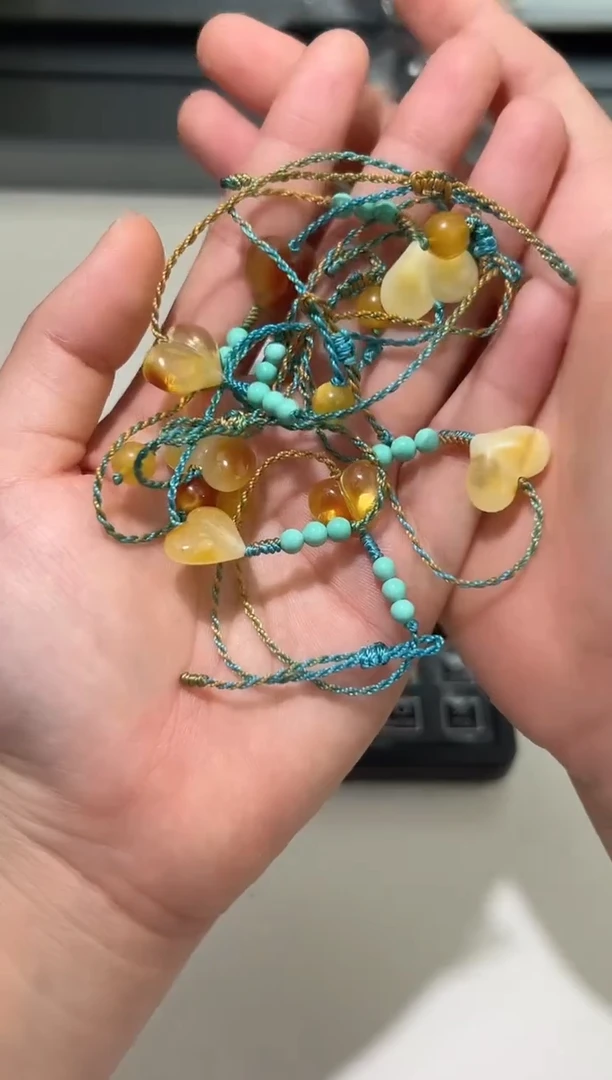 裸石琥珀未镶嵌琥珀蜜蜡手绳多样性发一条