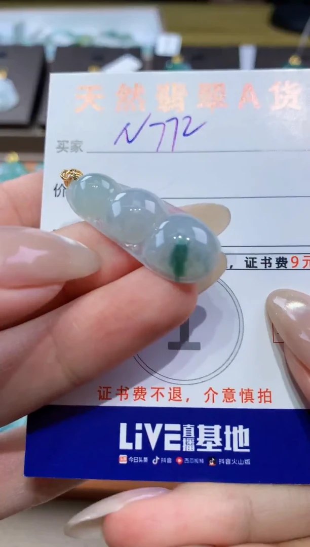 颈饰未镶嵌翡翠天然缅甸翡翠A货挂件