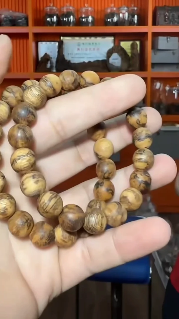 沉香手串56号单圈虎斑1.1多样性发一
