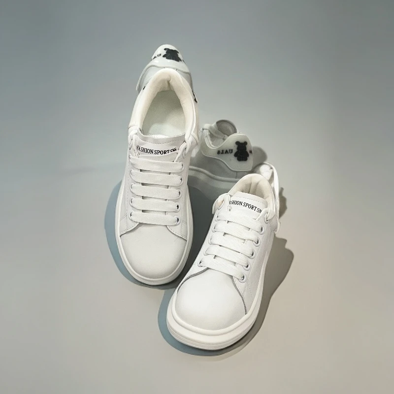 8801板鞋青年小白鞋休闲板鞋厚底百搭系带女士增高时尚舒适透气