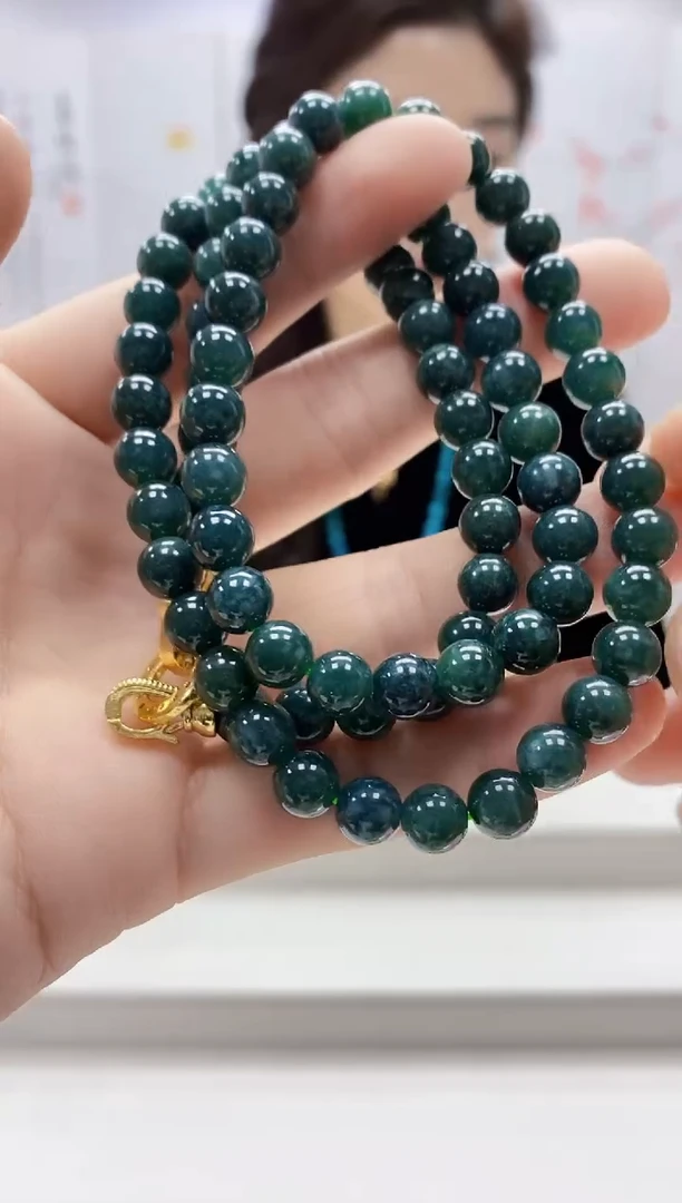 未镶嵌定制翡翠4829bb-毛货珠链38