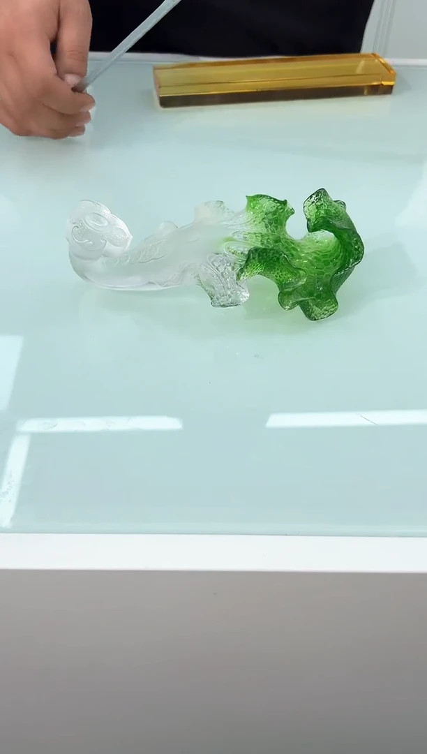 【闪购商品】泥塑古法琉璃如意百财摆件