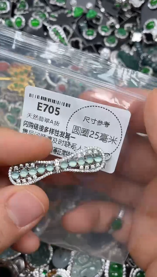 颈饰未镶嵌翡翠E705发夹