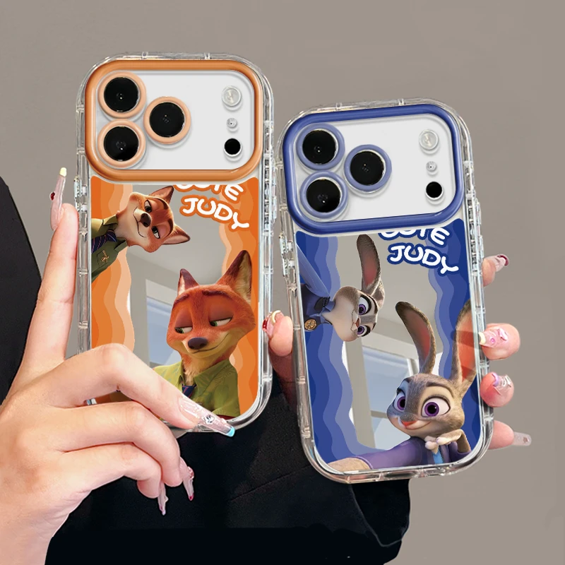 尼克朱迪适用苹果17p手机壳16pm镜面oppo防摔华为p70奶油小米15女