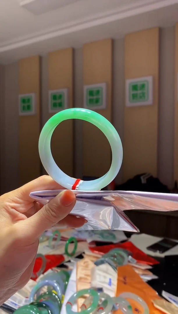 未镶嵌手镯翡翠-T841 圈口58.4