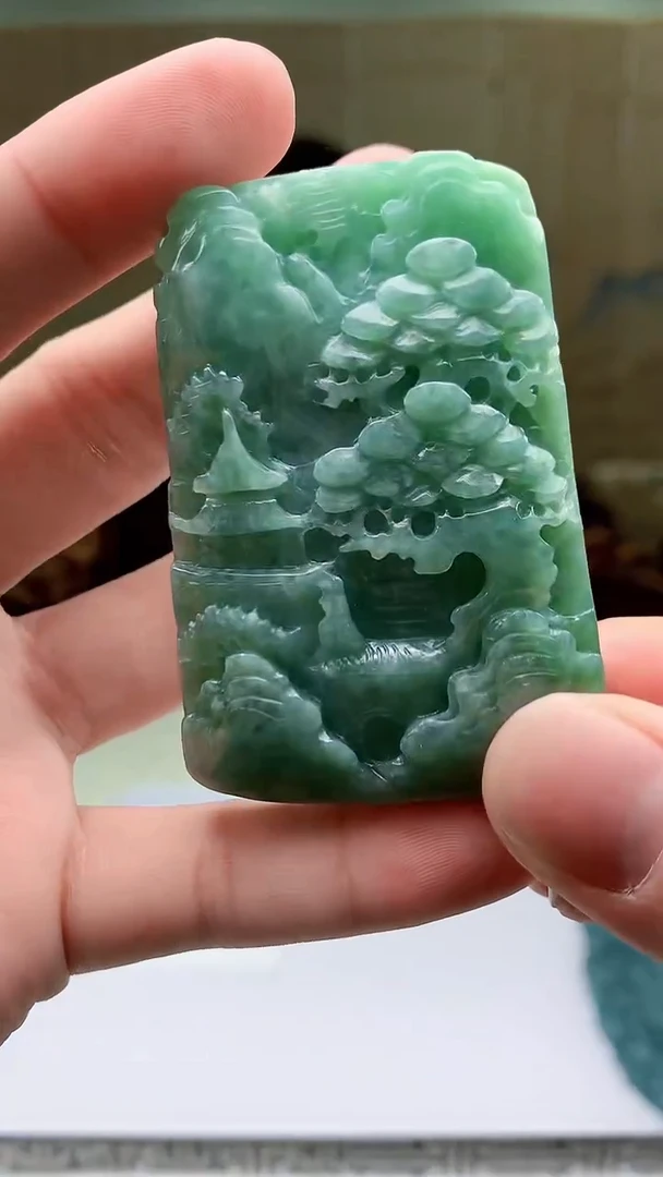 【闪购商品】定制翡翠未镶嵌5152bb-毛货挂件12