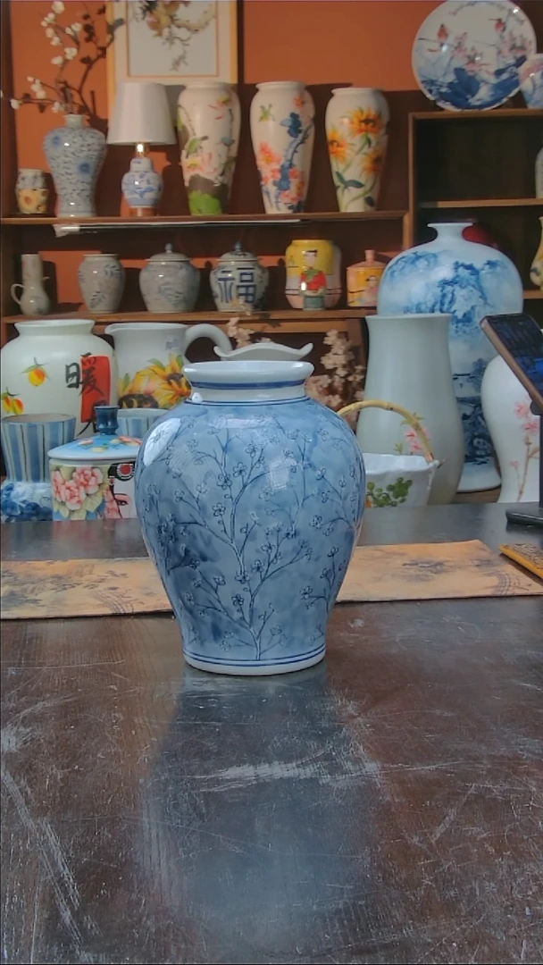 摆件景德镇纯手工手绘花器摆件