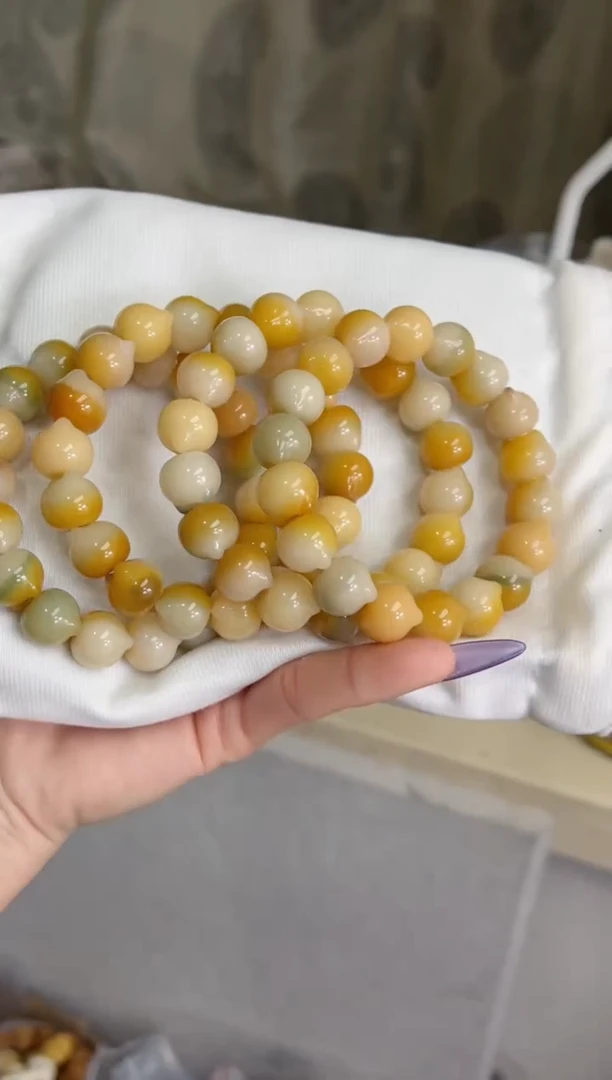 菩提根/象牙果手串e86玉化猫猫头14手串