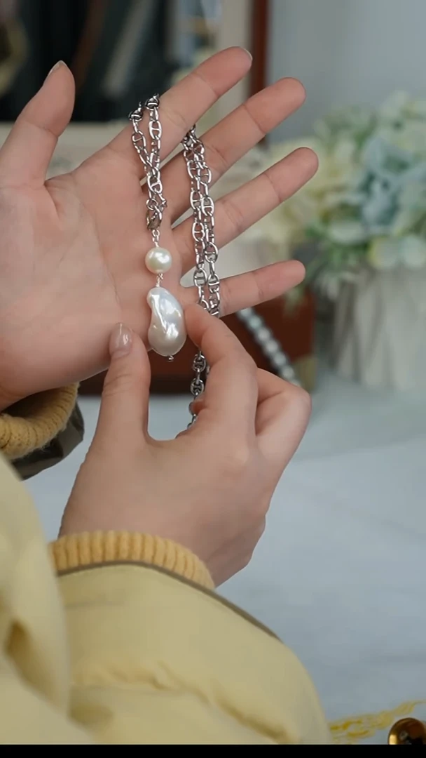 【闪购商品】淡水珍珠项链合金巴洛克项链多样性发其一