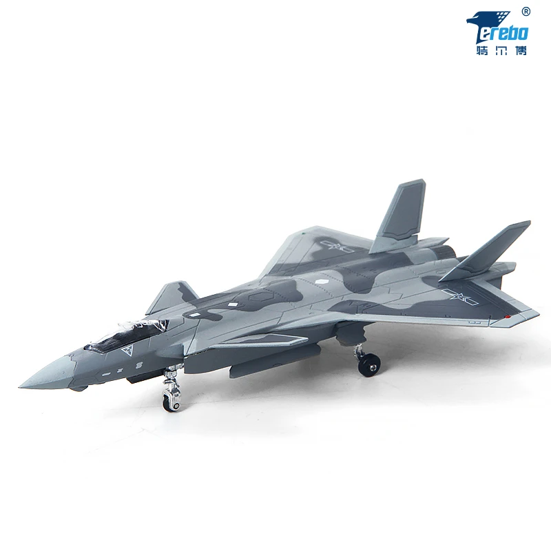 Terebo【1:144歼20】军事飞机模型仿真合金摆件航空模型威龙